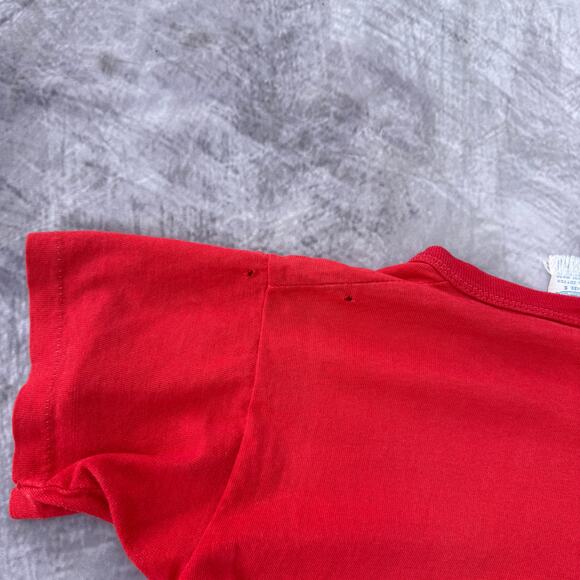 Vintage 1970's Alabama Crimson Roll Tide Red White Football Tee Shirt Sz XS VTG - Picture 9 of 10